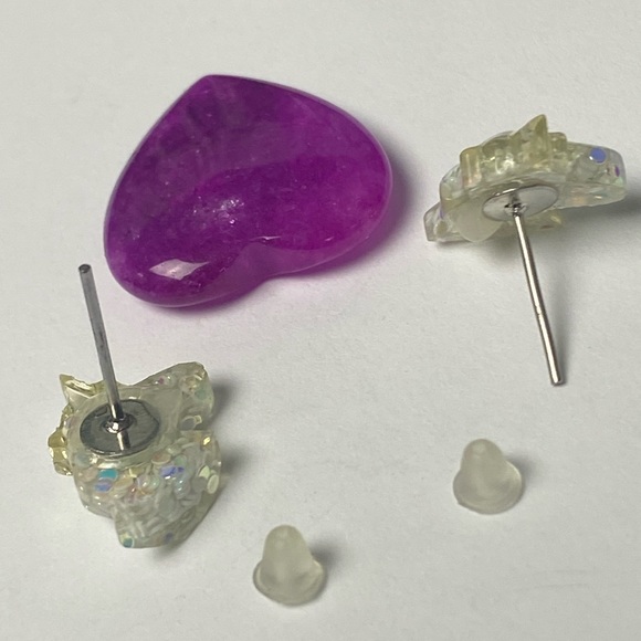 ๐Sale ๐2 for $10 NWOT fun fantasy sparkle confetti unicorn post earrings - Picture 4 of 5
